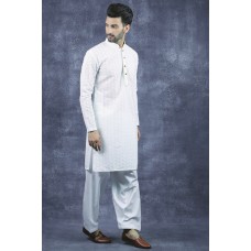 White Indian Traditional Mens Kurta Shalwar Designer Menswear