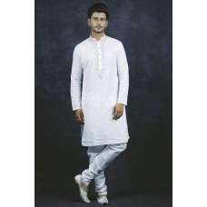 White Kurta Pajama Pakistani Mens Readymade Eid Suit