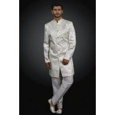 Golden Front Open Kurta Pajama Indian Menswear Outfit