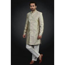 Gold Prince Coat Mens Wedding Dress Indian Kurta Pajama Menswear