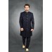 Navy Blue Lush Sherwani Groom Attire 