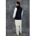 Navy Blue Formal Pakistani Mens Waistcoat