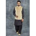 Gold Pakistani Designer Mens Formal Waistcoat 