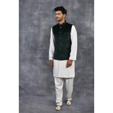 Dark Green Designer Menswear Waistcoat