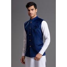 Royal Blue Waistcoat Velvet Mens Jacket