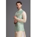 Mint Brocade Waistcoat Fancy Wedding Mens Outfit