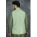 Mint Green Party Wear Indian Mens Waistcoat