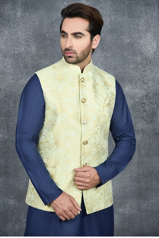 Pista Brocade Style Waistcoat Pakistani Menswear