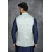 Silver Brocade Design Pakistani Mens Waistcoat