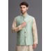 Mint Brocade Waistcoat Fancy Wedding Mens Outfit