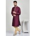 Maroon Indian Designer Mens Kurta Pajama