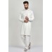 White Indian Mens Embroidered Kurta Salwar