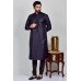 Navy Blue Indian Designer Mens Kurta Pajama