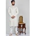 Off White Indian Wedding Party Mens Kurta Pajama