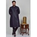 Navy Blue Indian Designer Mens Kurta Pajama