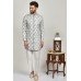 Grey Mens Formal Short Kurta Suit