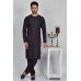 Black Embroidered Casual Pathan Kurta Salwar