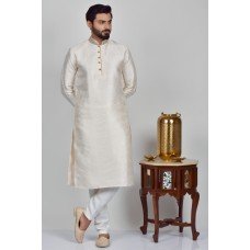 Cream Indian Mens Eid Kurta Pyjama