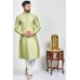 Pista Embroidered Mens Kurta Pajama