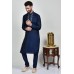 Navy Blue Mens Fancy Eid Kurta Pyjama