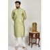 Pista Embroidered Mens Kurta Pajama