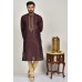 Maroon Embroidered Kurta Pajama