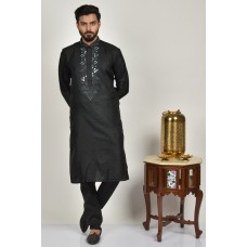 Black Formal Eid Mens Kurta Pajama