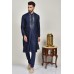 Navy Blue Mens Fancy Eid Kurta Pyjama