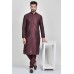 Maroon Traditional Indian Mens Kurta Pajama