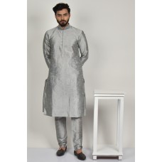 Grey Indian Festive Wear Mens Kurta Pajama