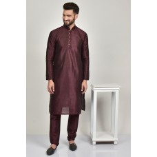 Maroon Traditional Indian Mens Kurta Pajama