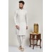 White Mens Chicken Kurta Pajama