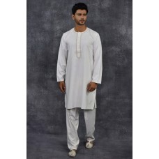 White Kurta Pajama Mens Pakistani Suit