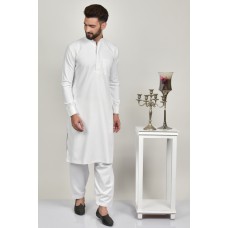 White Pakistani Mens Eid Kurta Shalwar