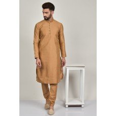 Dark Beige Pakistani Mens Kurta Pajama