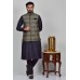 Grey Jammawar Waistcoat Mens Festive Wear