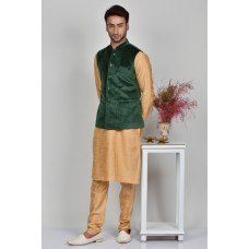 Green Velvet Waistcoat Menswear For Eid