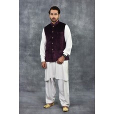 Purple Waistcoat Mens Formal Attire