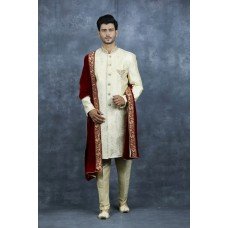 Gold Heavy Embroidered Groom Wedding Sherwani