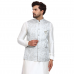 Steel Grey Embroidered Formal Waistcoat for Men Steel Grey Embroidered Formal Waistcoat for Men