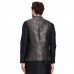 Black Sequin Embroidered Mens Waistcoat