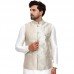 Silver Grey Brocade Style Fancy Waistcoat for Men Silver Grey Brocade Style Fancy Waistcoat for Men